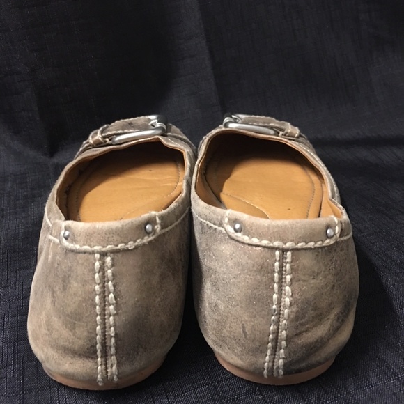 Fossil leather distressed gold ballerina flats 9.5 - Picture 4 of 4